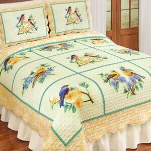 Collections Etc quilt + 2 shams, full / queen size